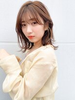 ミンクス 青山店(MINX) おくれ毛かわいい外ハネミディアム