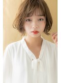 シースール前髪ラフニュアンスふわふわボブT2川口20代30代40代