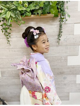 ロカット サロン(Roquat Salon) 七五三着付け日本髪ヘアアレンジ【立川/立川南/袴/七五三/立川】