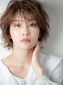 カバーヘア イヴ 戸頭店(COVER HAIR EVE) カーキベージュくせ毛風フレンチカジュアルx戸頭20代30代40代