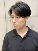 縮毛矯正/センターパート/毛流れ