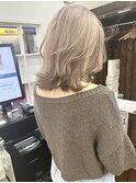 大人ミディ×ハイトーンベージュ×エンドカラー【横須賀中央】