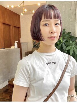 アペロ 柏(Apero) ピンクカラー/ミニボブ/ブリーチなし/グランマッシュ/前髪/柏駅