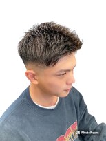 銀座マツナガ 神田店&nbsp;メンズスパイキーショートツーブロックフェード刈り上げイケメン
