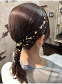 タイトポニーアレンジ