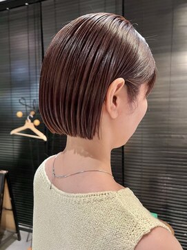 オーガニック アトリエ 大宮(organic+atelier) 20代30代40代ワンカール小顔補正立体カットピンクアッシュ