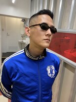 メリケンバーバーショップ トーキョー(MERICAN BARBERSHOP TYO)&nbsp;ハイライト/マッシュパーマ/ウルフ/アッシュブラック300