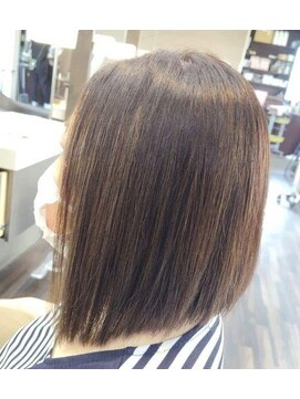 エノモト(ENOMOTO) 20代30代髪型 前下がりぷつっとボブ＊夏ヘアー ダークグレージュ