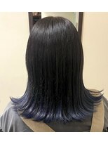 リコ ヘアー(Lico Hair) ミディアムボブ*ネイビーカラー
