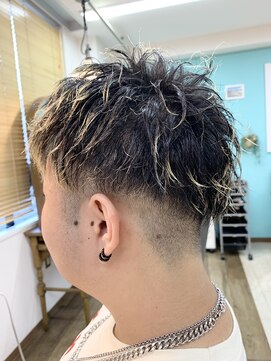 ブレス ヘアアンドスパ 湘南台(bless hair spa) フェード風スパイキーショートスタイル
