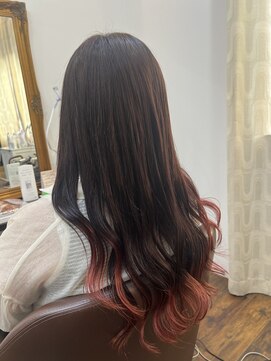 ヘアーメイク ダンス(hair make DANCE) 毛先カラーで楽しむプルエクステロング