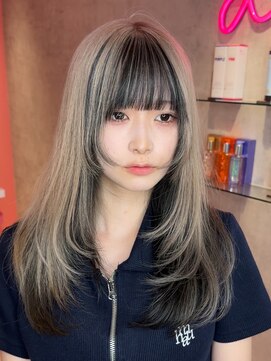 ロンドヴァリー 渋谷店(Lond vallee) アンブレラカラーミルクティーベージュ韓国レイヤー