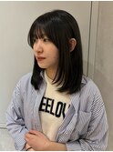 【YOKE】ミディアムレイヤーグレージュ顔周りカットローレイヤー