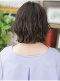 ■くすみベージュ乾かすだけ外ハネボブウルフ712志木20代30代