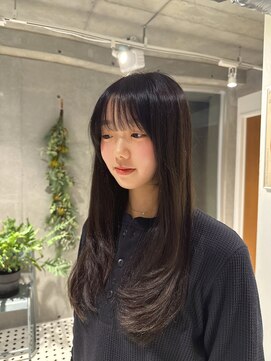 透明感海外風ロングレイヤー