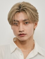 サンクマーケット 渋谷(cinq MARKET)&nbsp;渋谷メンズダブルカラーミルクティーベージュセンターパート韓国