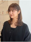 透明感シアーベージュ/艶髪/ハッシュカット/レイヤーカット