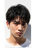 メンズカット/爽やかに動くシャドウパーマ/センターパート/越谷