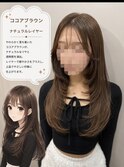 ナチュラルブラウン/エクステ/韓国/レイヤー/カラー/髪質改善/