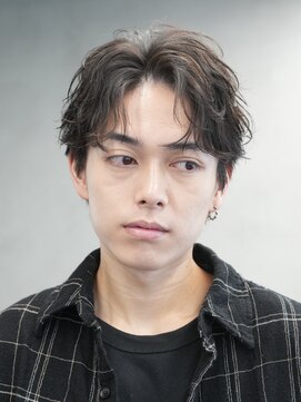 フィフス 大分(fifth) 大分シャドウパーマメンズカットラウンドマッシュセンターパート