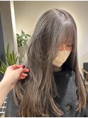 ハイグレージュロング【イルミナカラー/髪質改善/縮毛矯正】