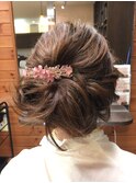 編み込みねじりアレンジ