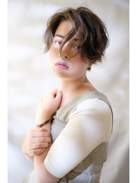 カタチ バイ アンジュ(katachi by Ange) 【katachibyAnge】小顔 大人ショートくせ毛風ウェーブ◆アッシュ