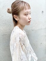 アイティー バイ アルバム 浦和店(IT by ALBUM) ベビーバングアレンジ_ピンクベージュボブルフ_27921