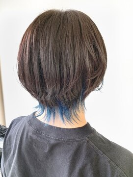 ヴェイン 渋谷(vain) 【vain＃☆】アクセントフレームカラー×まるウルフ.〇＊