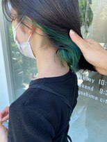 エマ 中山店(EMMA)&nbsp;暗髪カラー　インナーカラー　グリーン