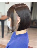 インナーカラー/ボブ/ハイトーンカラー金沢◎20代30代40代50代