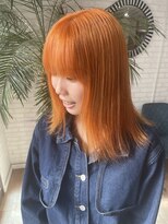 ココテラス(coco terrace) オレンジカラー／ブリーチ/韓国/orange