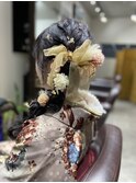 編み下ろしサイドテール