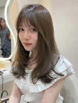 サイン 渋谷(SIGN)&nbsp;韓国ヘアハッシュカットレイヤーカットベージュブリーチ無し