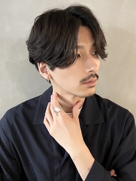 パーク(PARK) 【PARK】メンズセンターパート×ニュアンスパーマ