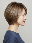 【50代・60代奈良】まとまり艶ショートボブ/髪質改善／うるは