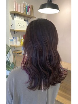 チアー ヘアリラクゼーション 富雄店(cheer HAIR RELAXATION) 女性らしいピンクブラウンカラー