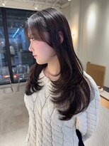 髪質改善＊黒髪毛先レイヤーカットロング＊美髪【Zina銀座中央】
