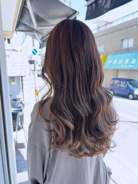 トランク ヘアー デザイン(tranq hair design) 大人女子ハイライトベージュカラー透明感カラー白髪ぼかし