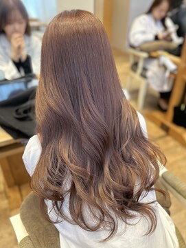 バイオレット 表参道店(Violet) ココアブラウンブリーチなしカラー根元パーマレイヤーカットn143