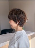 ショート/くびれショート/白髪ぼかし/ハイライト