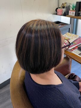 カミケン 方木田店(kamiken.) 白髪ぼかしハイライトカラー【カミケン方木田/福島】