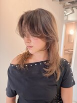 ナヌーク ダイカンヤマ(nanuk daikanyama) ミディアムレイヤーウルフレイヤーハイライトブリーチカラー