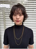 パーマ/ボブ/ショートボブ/エアウェーブ/黒髪/艶髪