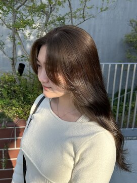 エムサロン 元総社(emusalon) 【shibu】レイヤーカット×オリーブベージュ