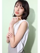 アッシュ たまプラーザ店(Ash)&nbsp;大人可愛い前下がりナチュラルボブ×黒髪ボブ