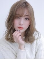 アグ ヘアー 阿蘇店(Agu hair aso) 《Agu hair》ふんわりウザバング×ベージュカラー