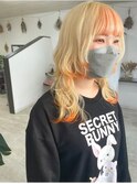 抜きっぱなしブロンド×ビビットオレンジ