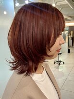 アクアオモテサンドウ(ACQUA omotesando)&nbsp;△ブリーチなしオレンジブラウンウルフヘアロブレイヤーカット