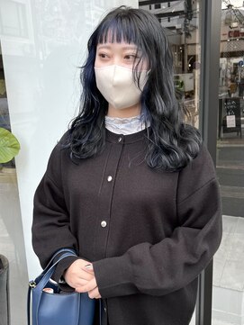 ヘアー アイス ルーチェ(HAIR ICI LUCE) ブルーブラック インナーブルー /落合